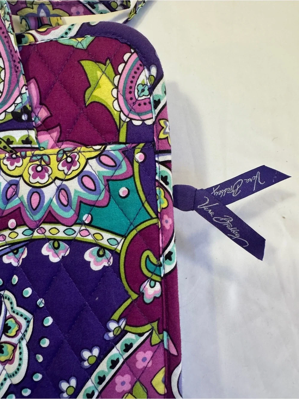 Vera Bradley Grand Travel Organizer Hanging Cosmetic Bag Plum Crazy Paisley